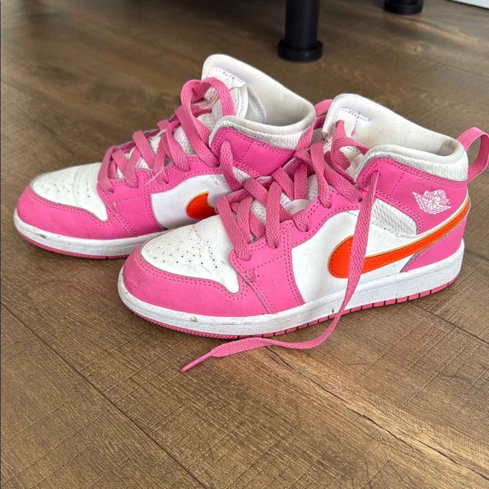 Kids Pink and Orange Sneakers